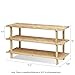 Furinno Pine Solid Wood 3-Tier Shoe Rack, Natural