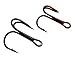 130pcs Fishing Treble Hooks Kit for Saltwater Freshwater, High Carbon Steel Barbed Treble Hooks Strong Sharp Round Bend Triple Fishing Hooks for Catfish Bass Trout Hard Baits Lures