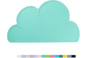 LUCK DAWN Cat Food Mat, Cat Placemat, Cat Feeding Mat，Premium Silicone Anti Slip Waterproof Dog Food Mat with High Lips，Pet Food Tray for Dogs, Cats & Others Animal (Green)