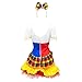 Unknown Cutie Clown Women's Halloween Costume Sexy Harlequin Circus Performer Dress, Multicolored, Small