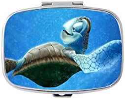 Udoosun Sea Turtle Cartoon Custom Personlized Rectangular Tablet Medicine Pocket Purse Travel Pill Vitamin Decorative Box Case Holder