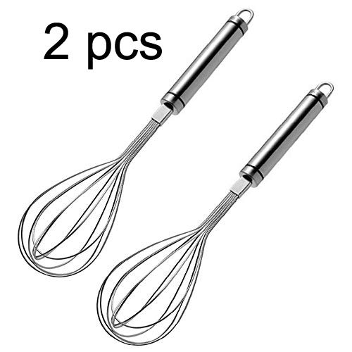 Lyxa SR 2pcs 12-inch 304 Stainless Steel Balloon Whisk Set Kitchen Wire Whisk (2 Pack)