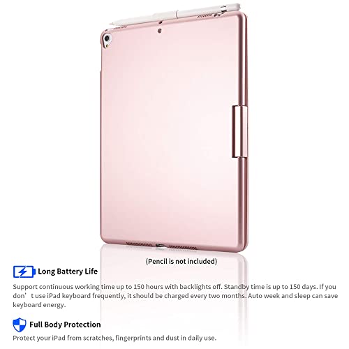iPad 9th Generation Case with Keyboard and Touchpad, 360° Rotatable