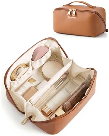 alexia makeup travel bag Amazon.com: ALEXTINA Travel Makeup Bag Organizer for Women, Large Capacity  Cosmetic Make up Bag with 180° Open-Flat Design & Collapsible Handle,  Waterproof Vegan Leather Toiletry Bag for Travel Essentials, Khaki : Beauty