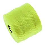 BeadSmith Super-Lon Cord - Size #18 Twisted Nylon - Neon Yellow (77 Yard Spool)