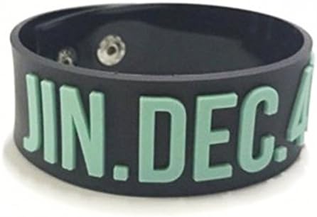 JIN BTS Bangtan Boys Birthday Silicone Bracelet Wristband Bangle - (Ships from New York) BTS merch