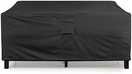 KHOMO GEARHeavy Duty Outdoor Patio Furniture Loveseat Cover Sofa Bench Cover - 104'' x 32.5'' x 33'', Black