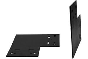 Ozco Building Products 56614 Flush Outside 90-degree Plate Connector (2 per Pack),Black