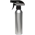 Diane Aluminum Spray Bottle Applicator with Nozzle for Hair Styling and Coloring – Small - 9.4” x 1.5”, 8oz Capacity – Silver