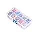 PH PandaHall 1 Box (about 700pcs) 10 Color 6x3mm Flat Round Evil Eye Lampwork Beads Handmade Beads Assortment Lot for Jewelry Making