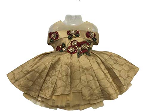 golden baby frock