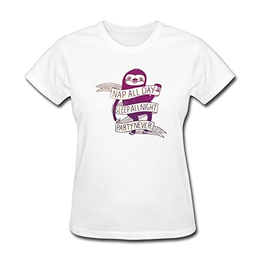 Jiaso Women's Three Sloth Moon T-shirt