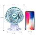 Baby Stroller Mini Battery Operated Clip Fan,Small Portable Fan Powered by Rechargeable Battery or USB Desk Personal Car Gym Workout Camping (green)
