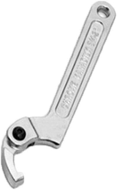 GOZAR Chrome Vanadium Adjustable Hook Wrench C Spanner Tool 19-51mm 32-76mm 51-120mm - Square head 1, Tête carrée 1