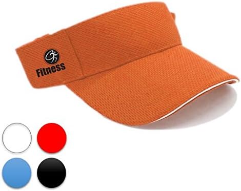 Visor Cap (Orange): Quick Dry/Fast Absorption, Indoor/Outdoor Activity, Light-weighted Sport Style, Water Resistant Fabric, Adjustable Back.