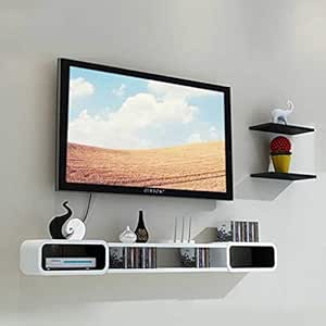 Mueble de TV montado en la Pared Fondo Estante Decorativo de Pared