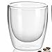 Jecobi Double-Wall Insulated Coffee Mug Glass Tea Espresso Cups Set of 2 - 8.5-Ounce