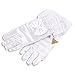 IDS White Satin Short Gloves Bridesmaid Wedding Flower Girl Bridal Floral Headdress Dress