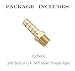 T TANYA HARDWARE 3/8 Inch Hose Barb to 1/4 Inch NPT Male Thread Brass Air Hose Barb Fittings, Brass Barbed Air Hose Repair Connector, (10 Piece)
