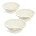 ColorbasketWaterproof Bowl Utility Basket, Shelf Storage, Set of 3, (White, Flat Bottom)