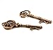 Makhry Mixed 20 Extra Large Key Shape Bottle Openers Antique Copper Skeleton Keys - 2 Styles,20 Key Openers (Antique Copper)