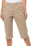 Gloria Vanderbilt Womens Amanda Solid Twill Capris