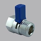 KES® Solid Brass Shower Head Shut Off Valve with Long Blue Swith, Chrome
