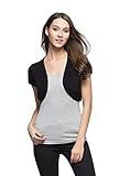 Sofishie Trendy Short Sleeve Shrug Open Cardigan - Black - Medium