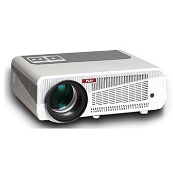 Play White and Grey Full HD Portable LED Projector with 360 degree flips and front projection