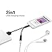 2in1 Lightning Adapter for iPhone IOS 10.2.1,MINIMALISM USB Charger and 3.5mm Earphone Cable Adapter [No Music Control] for iPhone 7/7 Plus/6s/6/5s/se -Black