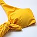 RUUHEE Women Cheeky Bottom Brazilian Top Tie Knot 2 Piece Bikini Swimsuits (S(US Size 2-4),0174Yellow)