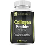 Neonutrix Pure Collagen Peptides Pills Type I &amp; III Proteins- Anti-Aging Formula - Promotes Hair Skin and Nails Vitamins - Dietary Supplement for Bone Strength - 120 Capsules