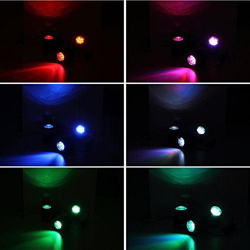 image for T-SUN Solar Pond Lights, 5 Headlamp RGB LED Spotlights Outdoor Securit