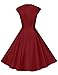 GownTown Womens Dresses Party Dresses 1950s Vintage Dresses Swing Stretchy Dresses DarkRed