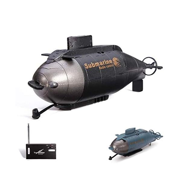 HSP Himoto 6-Kanal Mini RC ferngesteuertes U-Boot Submarine, Komplett-Set inkl. integr. Akku, Ladegerät, Fernsteuerung