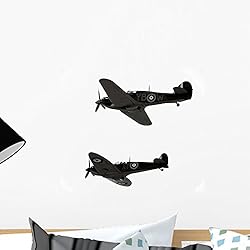 Historic Ww2 Aircraft Spitfire Wall Decal Sticker