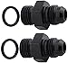 EVIL ENERGY 8AN Flare to 8AN ORB Male Fuel Rail Adapter Fitting Black 2PCS