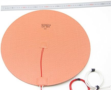 Dia 350mm (approx. 13.8") 800W Round Circular Silicone Heater Delta 3D Printer HeatBed | KEENOVO (120V 800W)