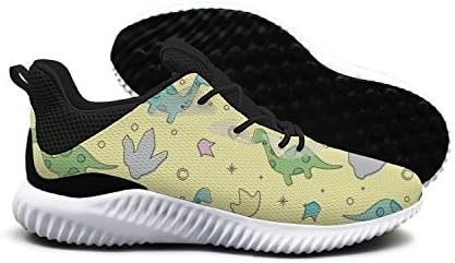 dkkdiehgk Cartoon Dinosaurs Bones Fossils And Footprint Womens 2018 Casual Runner Retro Black