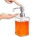 Nozama 16 Oz Clear Glass Soap Dispenser , Hand Soap Dispenser with Rust Proof Stainless Steel Pump for Bathroom Kitchen Hotel Restaurant