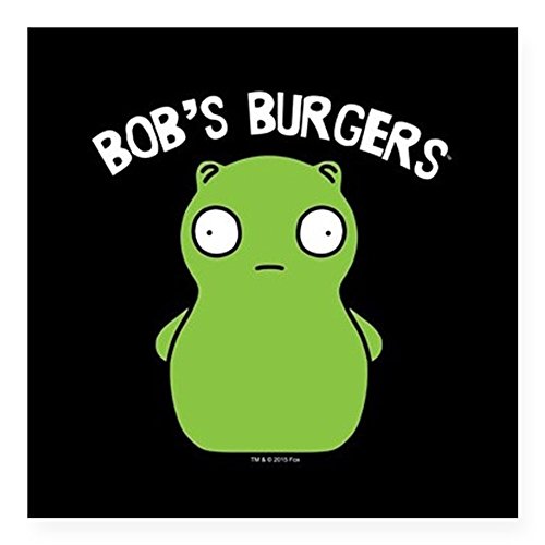 CafePress - Bob's Burgers Kuchi Kopi Square Sticker 3" X 3 - Square Bumper Sticker Car Decal, 3"x3" (Small) or 5"x5" (Large)