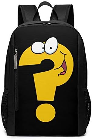 Pix for Question Marks Cartoon Outdoor Travel Laptop Backpack 17 Inch