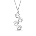 Bling Jewelry Animal Paw Print Pendant Sterling Silver Necklace 18 Inches