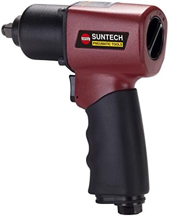 SUNTECH SM-43-4017G Air Impact Wrench with Handle Exhaust & Twin Hammer, Red/Black, 1/2"