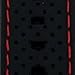 Sanwa 22mm Black and Red Genuine Silicone Watch Band Universal Strap Waterproof Sport
