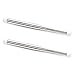 Dance Fairy Portable Telescopic Silver Sticks for Belly Dance Isis Wings, 1 Pair