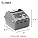 ZEBRA ZD620d Direct Thermal Desktop Printer 203 dpi Print Width 4 in Ethernet Serial USB ZD62042-D01F00EZ