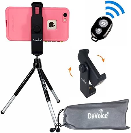 Mini Tripod for iPhone 7, 7 Plus, 6, 6s, 6s Plus, 6 Plus, Samsung Galaxy S7, S8, S8 Plus, S6 Edge Plus, Android, Phone Tripod, Remote Control, Phone Stand Holder  Camera Shutter Smartphone