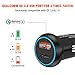 Type C USB Car Charger Power Delivery 2.0 Quick Charge 3.0 12V/24V Cigarette Lighter Outlet Adapter Car Socket Splitter with 1 PD and 1 QC 3.0 36W for iPad Pixel iPhone Samsung Cell Phone