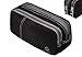 Big Black Pencil Case Pouch Bag with Two Compartments for Adults Teen Girls Boys Kids Women Men